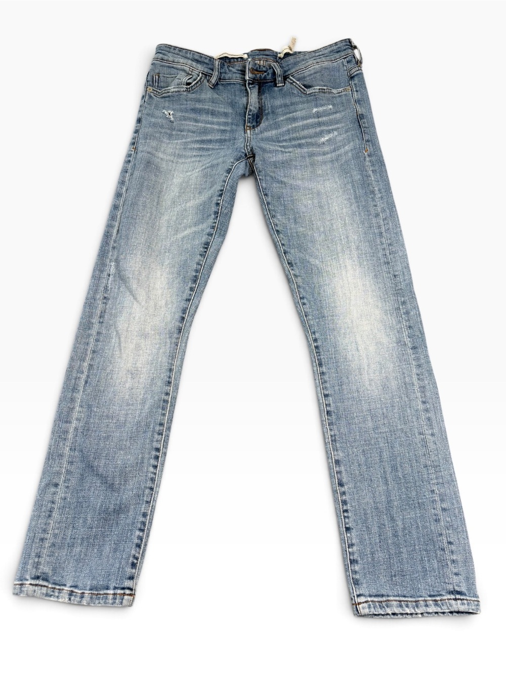 Pilcro Anthropologie Slim Boyfriend Jeans 26 Distressed Blue Denim GUC